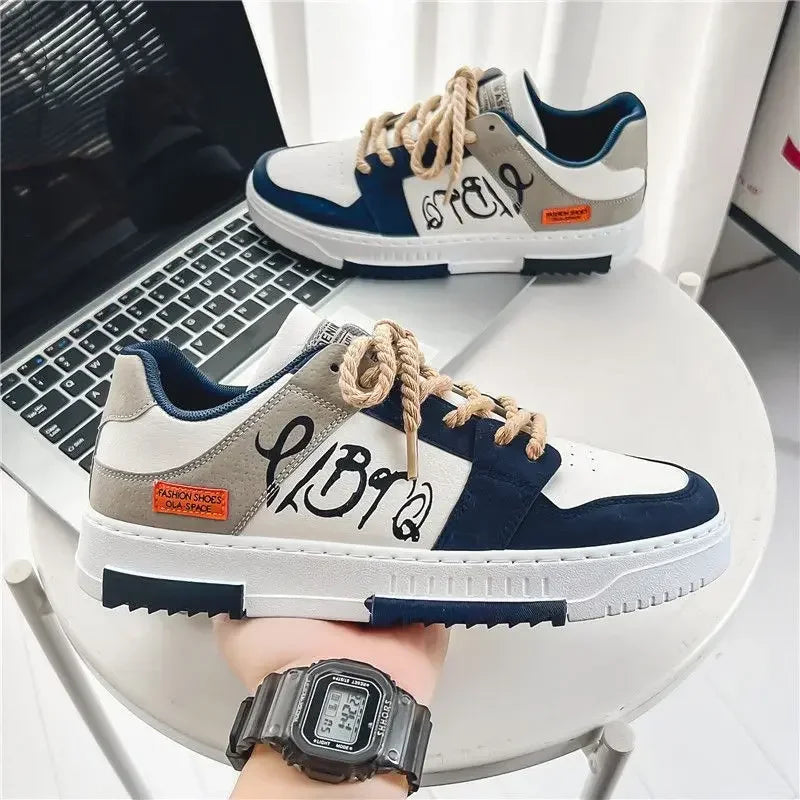 Sneakers Easy-Tie Thick Shoelaces Solid Streetwear Shoes Skateboarding