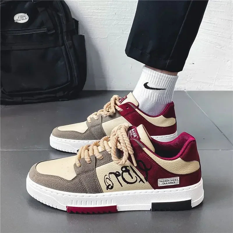 Sneakers Easy-Tie Thick Shoelaces Solid Streetwear Shoes Skateboarding