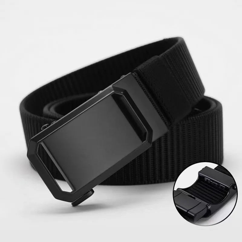 Canvas Belt Automatic Buckle For Cargo Pants Jeans Tactical Tradies Shorts Workwear