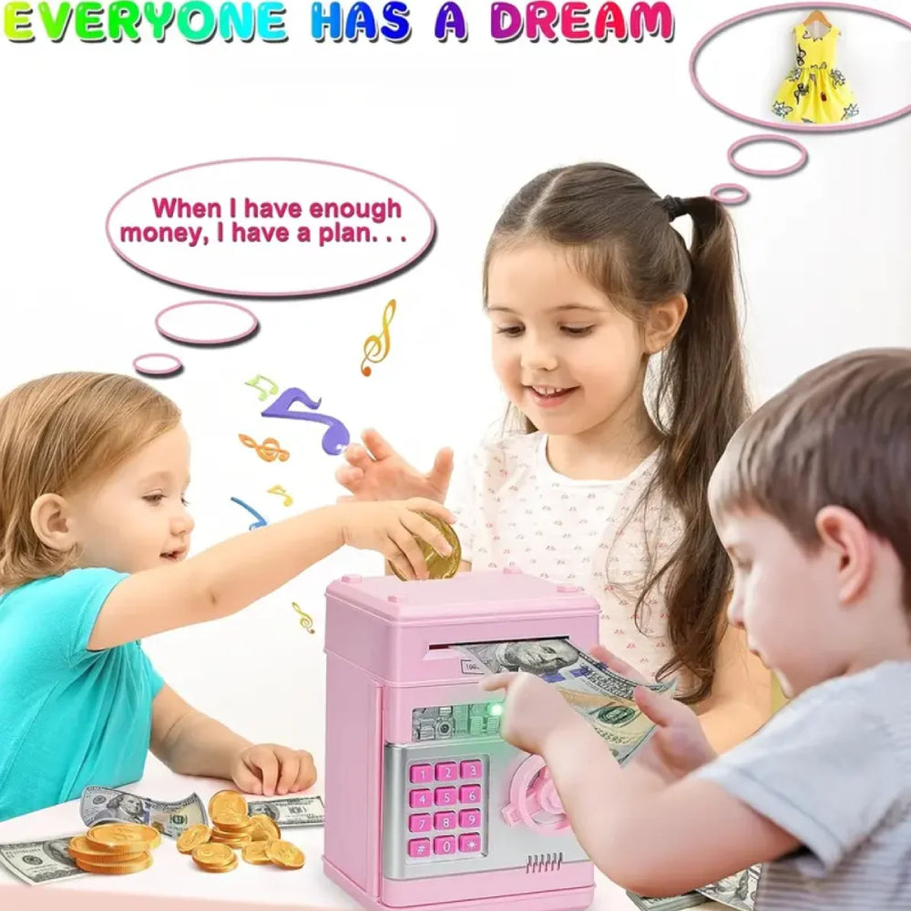 Kids Piggy Bank Mini Bank Safe Children's Educational Money Toy