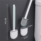 Flexible Silicone Toilet Brush - Floor or Wall Mounted