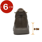 Elevator Platform 6cm Height Boosting Genuine Leather Heightening Tall Shoes