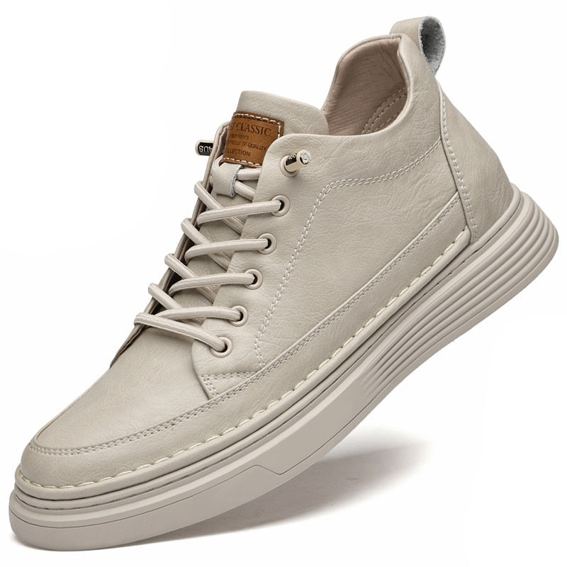 Elevator Platform 6cm Height Boosting Genuine Leather Heightening Tall Shoes