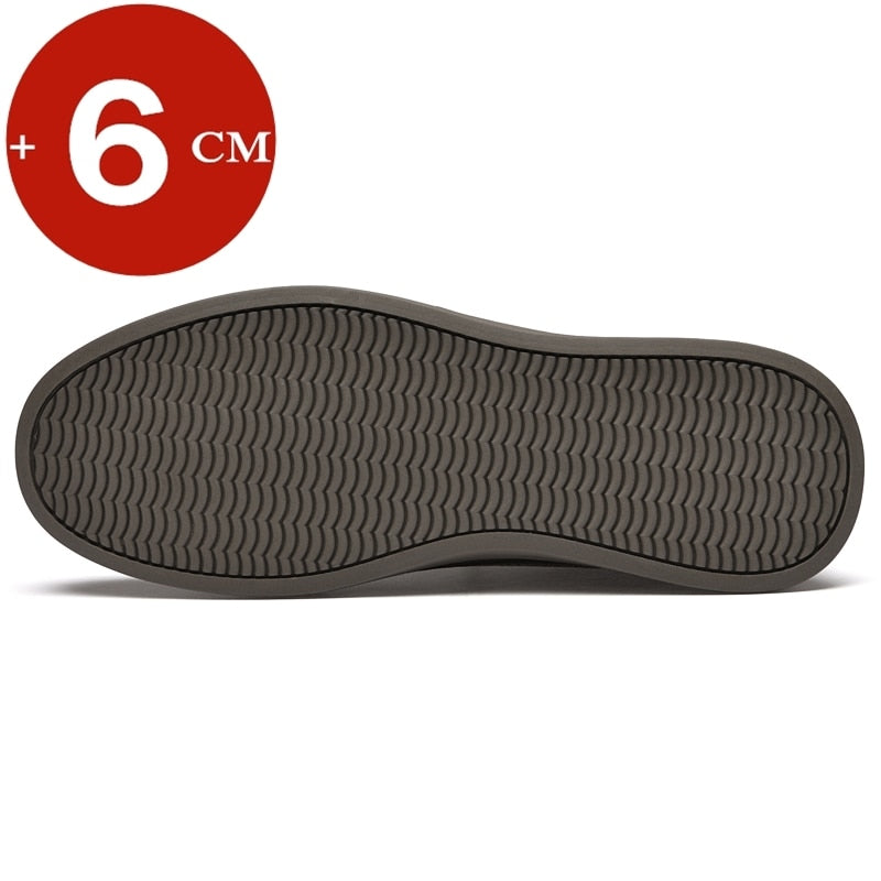 Elevator Platform 6cm Height Boosting Genuine Leather Heightening Tall Shoes