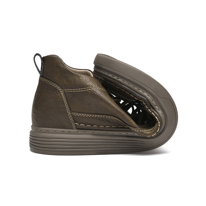 Elevator Platform 6cm Height Boosting Genuine Leather Heightening Tall Shoes