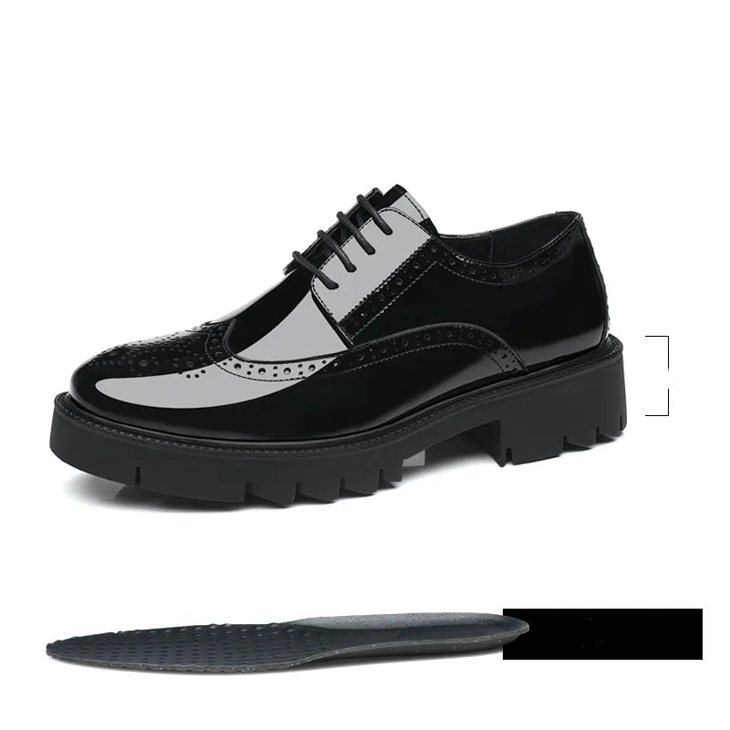 Elevator Platform Oxford Shoes Formal Dress Wedding Brogues Boost 4cm / 7cm / 9cm-Keep Melbourne Marvellous Official Store