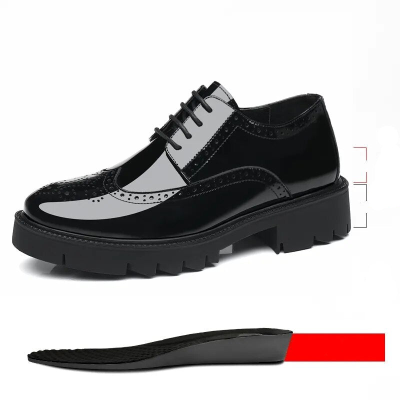 Elevator Platform Oxford Shoes Formal Dress Wedding Brogues Boost 4cm / 7cm / 9cm