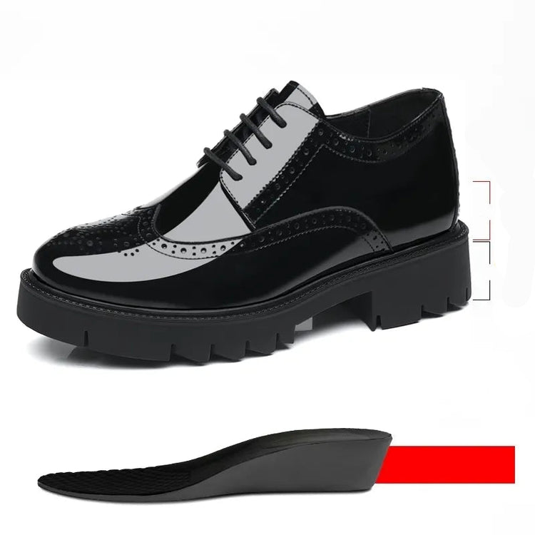 Elevator Platform Oxford Shoes Formal Dress Wedding Brogues Boost 4cm / 7cm / 9cm-Keep Melbourne Marvellous Official Store