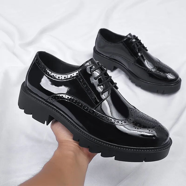 Elevator Platform Oxford Shoes Formal Dress Wedding Brogues Boost 4cm / 7cm / 9cm-Keep Melbourne Marvellous Official Store