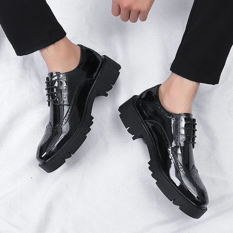 Elevator Platform Oxford Shoes Formal Dress Wedding Brogues Boost 4cm / 7cm / 9cm-Keep Melbourne Marvellous Official Store