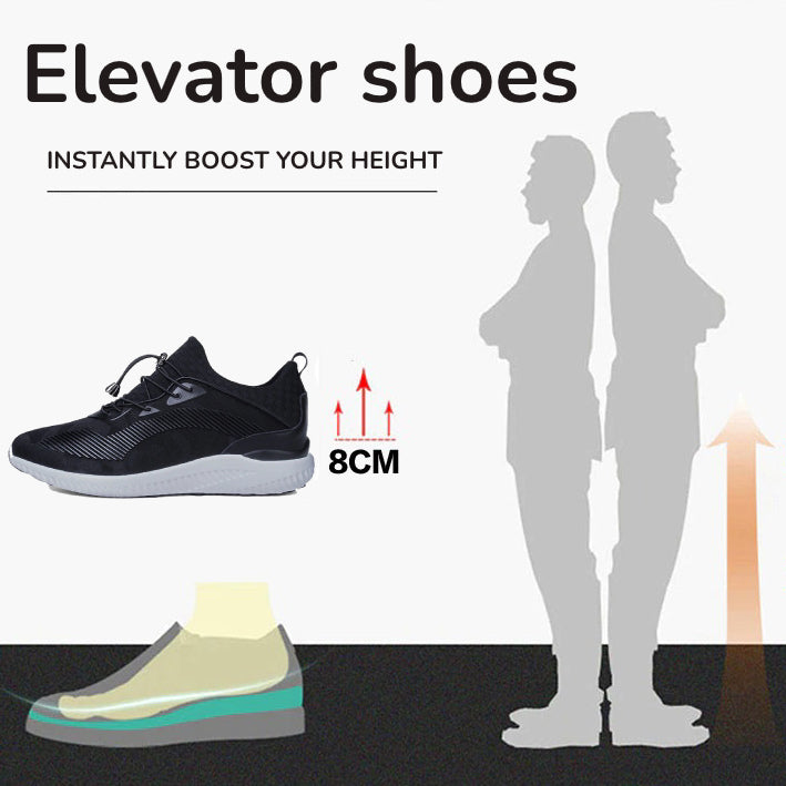 Elevator Platform Shoes Air Mesh Sneakers Instantly Boost Height 8cm