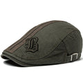 Embroidered Beret Cabbie Visor Golf Hat Vintage Ivy League Peaky Blinders Cloth Cap