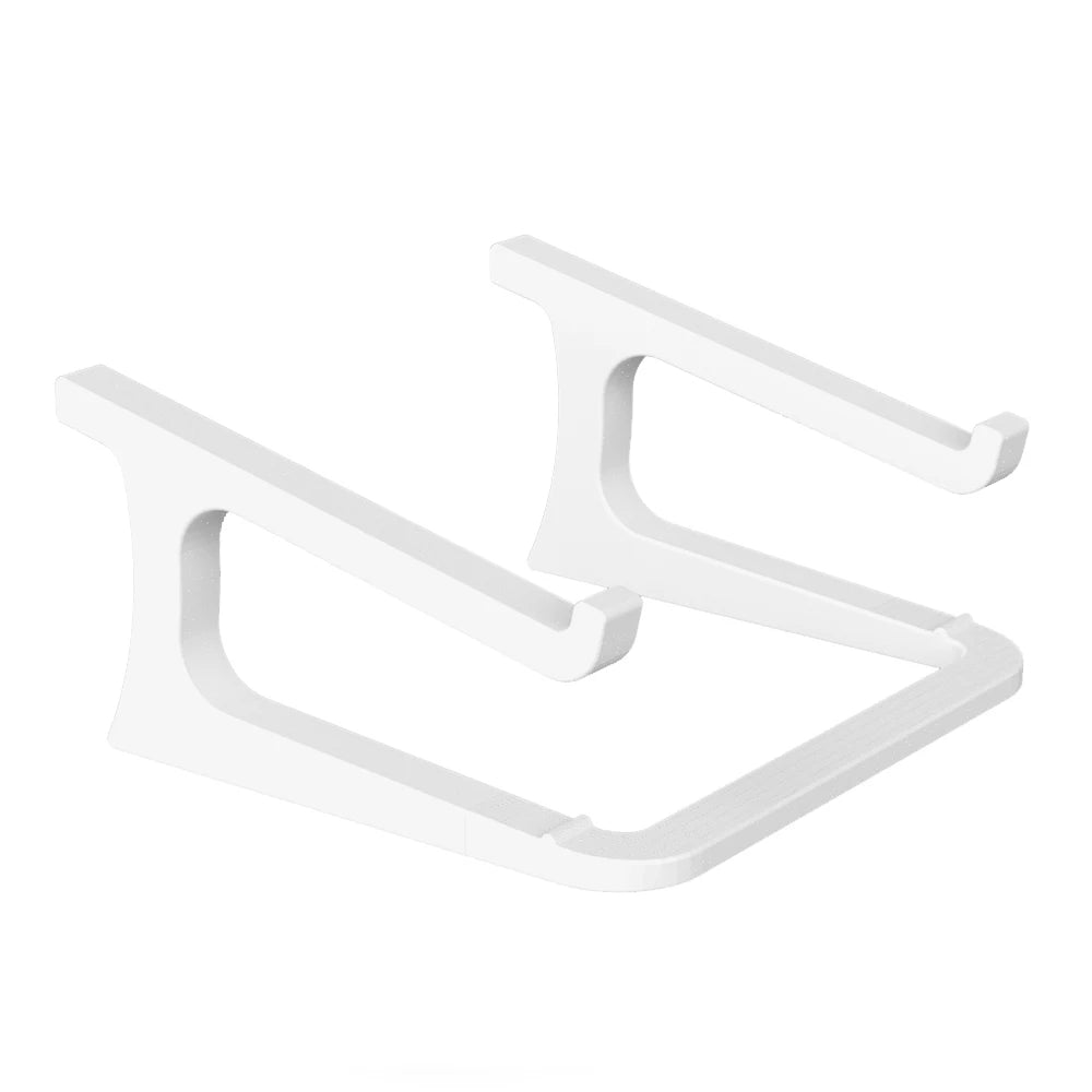 White metal hook on a white background