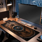 Large Vintage Steampunk Compass Mouse Pad