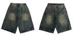 Extra Long Retro Ultra Baggy Denim Shorts Jorts Loose Wide Leg