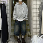 Extra Long Retro Ultra Baggy Denim Shorts Jorts Loose Wide Leg