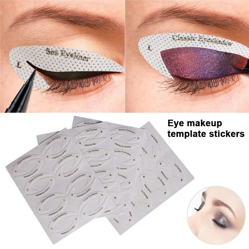 Cat Eye Template Eyebrow Makeup Stencils Eyeliner Stickers Guides