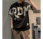Mens Bold Cross Body Print Tshirt art design cool funky black slogan FRDM Freedom