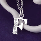Letters Sterling Silver Necklace Pendant Name Initial