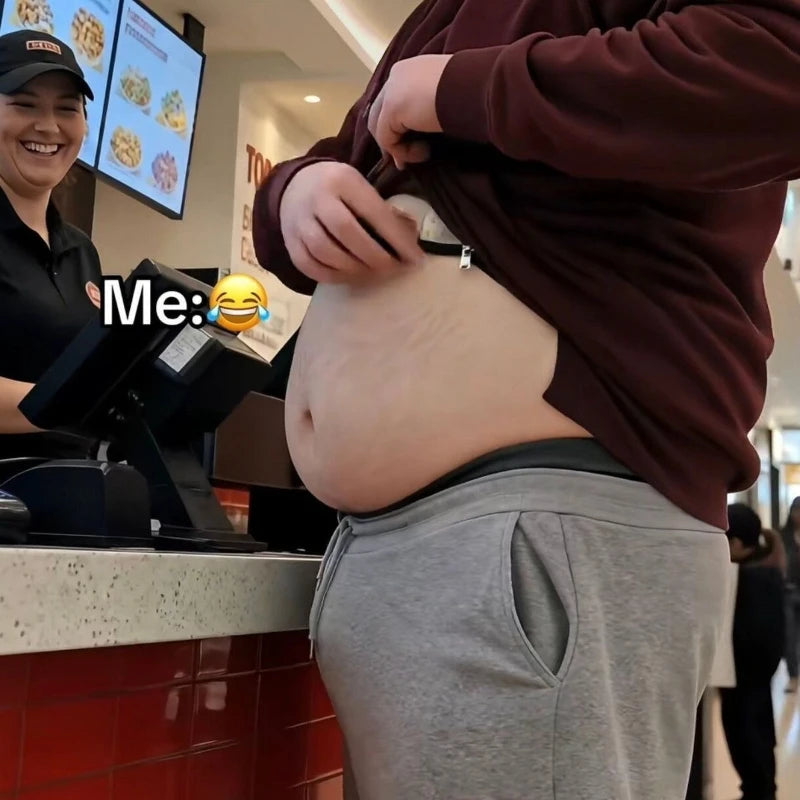 Fake Beer Belly Waist Bag with Zipper Closure Funny Prank Fanny Pack secret hidden