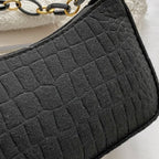 Felt Shoulder Handbag Women's Crescent Saddle Bag