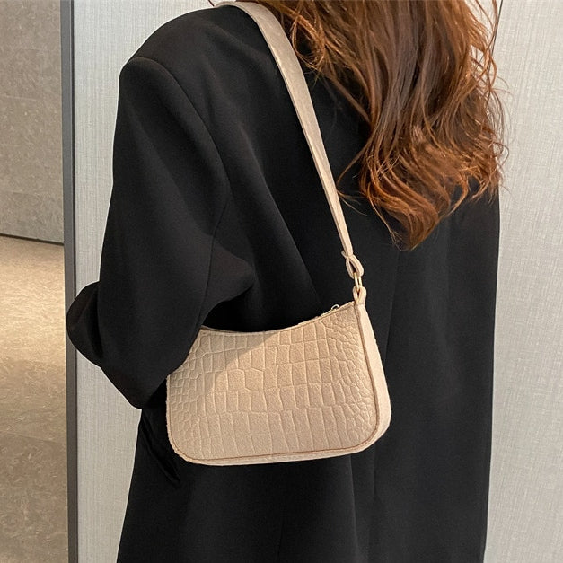 Felt Shoulder Handbag Women's Crescent Saddle Bag
