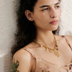 Moon Sun Starfish Pendant Charm Statement Necklace