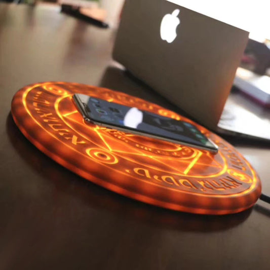 Magic Circle Glowing Qi Wireless Phone Fast Charger Charging Pad