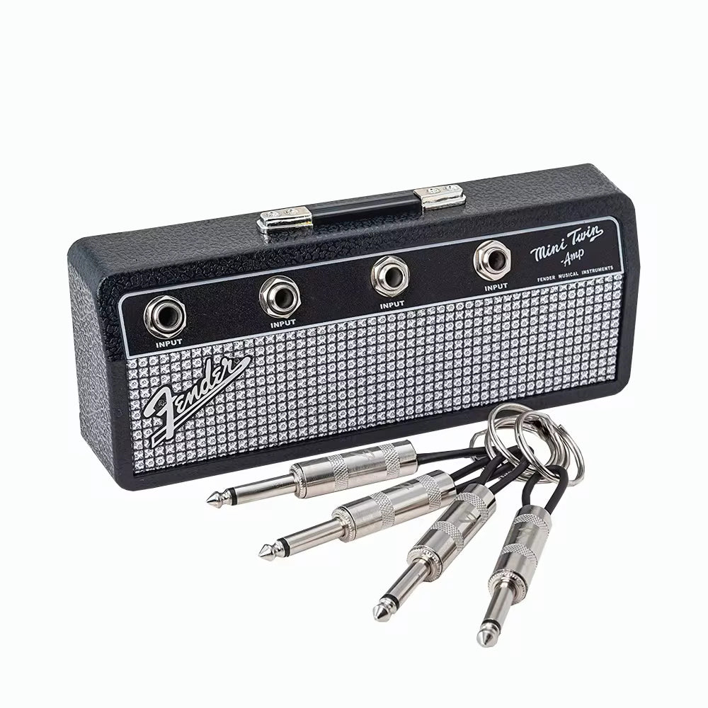 Fender Music Keys Jack Rack Holder Guitar Amp Keychain Organiser