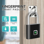 Fingerprint Padlock Biometric Home No Keys Lock USB Rechargeable