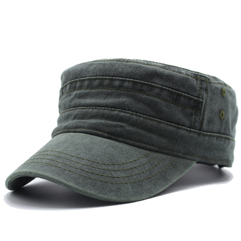 Flat Cap Camo Soldier Style Baseball Flat-top Hat