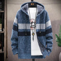 Hooded Jacket Colour-Block Zip Up Hoodie Outwear