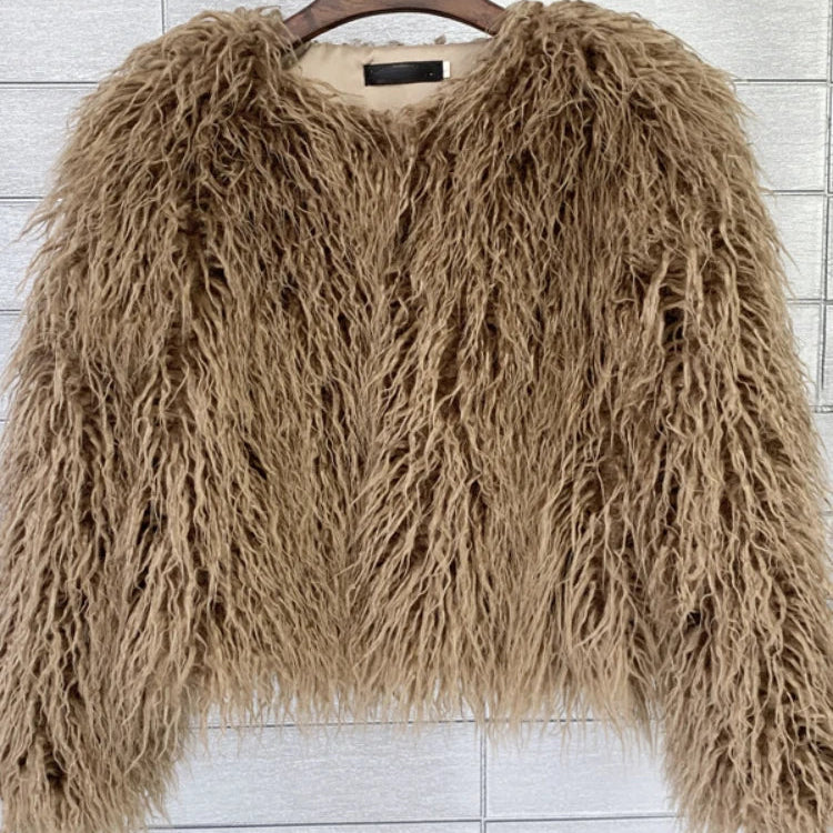 Fluffy Feathers Party Jacket Shaggy Carnival Cabaret Showgirls Fancy Dress Top Faux Fur