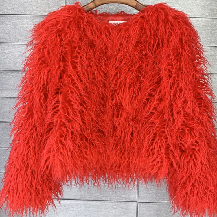 Fluffy Feathers Party Jacket Shaggy Carnival Cabaret Showgirls Fancy Dress Top Faux Fur