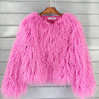 Fluffy Feathers Party Jacket Shaggy Carnival Cabaret Showgirls Fancy Dress Top Faux Fur