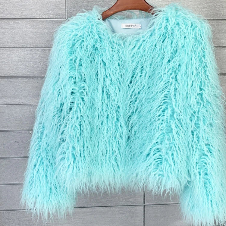 Fluffy Feathers Party Jacket Shaggy Carnival Cabaret Showgirls Fancy Dress Top Faux Fur