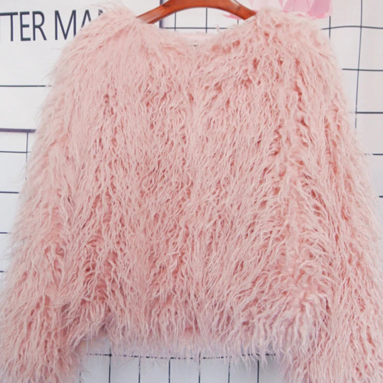 Fluffy Feathers Party Jacket Shaggy Carnival Cabaret Showgirls Fancy Dress Top Faux Fur