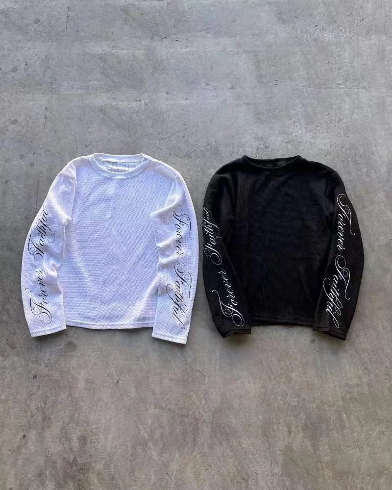 Forever Faithful Gothic Punk Rock T-shirt Long Sleeves