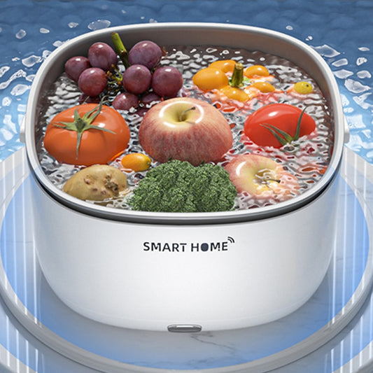 Fruit & Vegetable Washing Machine Ultrasonic Vibration Kitchen Food Pesticide Purifier Steriliser Tool