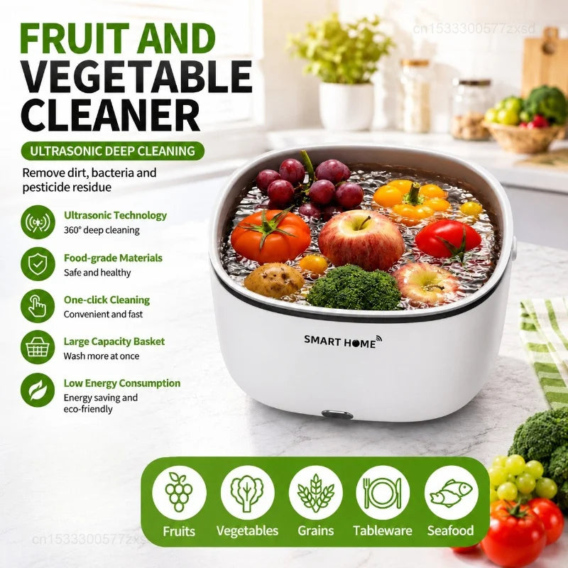 Fruit & Vegetables Ultrasonic Cleaning Food Sterilising Tool