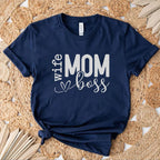 Mom Wife Boss Women's Funny T-shirt Mothers