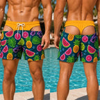 Funny Butt Prank Board Shorts 3D Print Two Piece Optical Illusion Swimmers