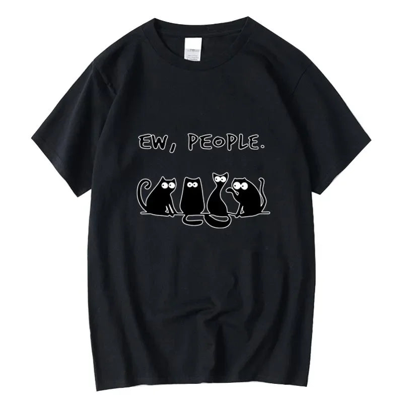 Funny Cats Ew People T-Shirt