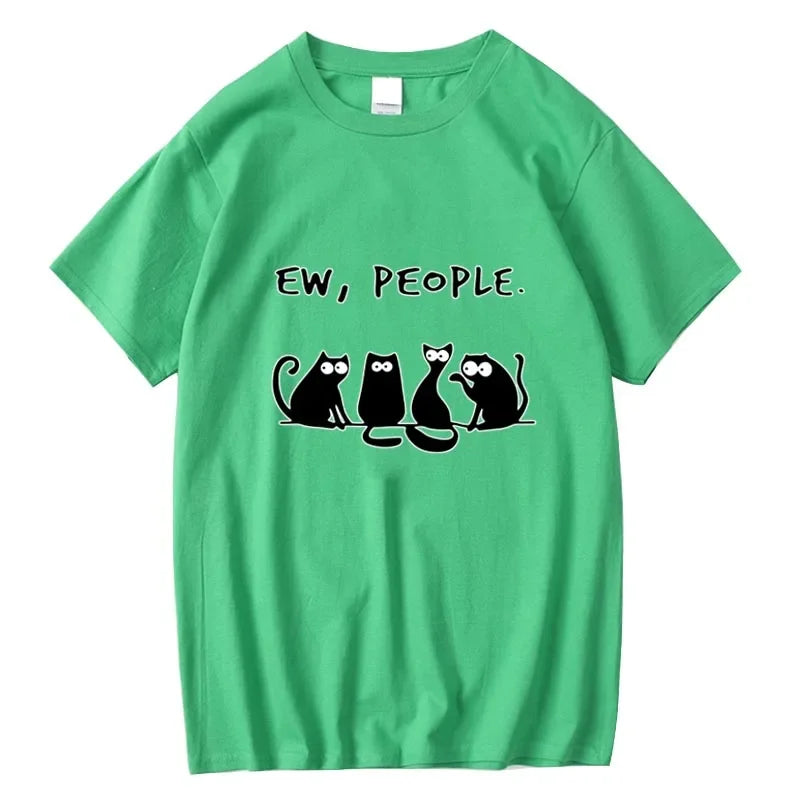 Funny Cats Ew People T-Shirt