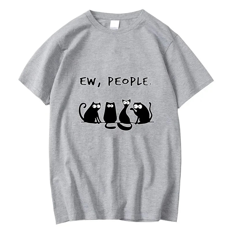 Funny Cats Ew People T-Shirt