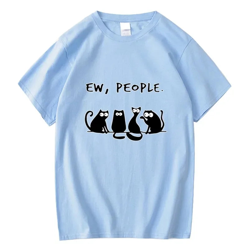 Funny Cats Ew People T-Shirt