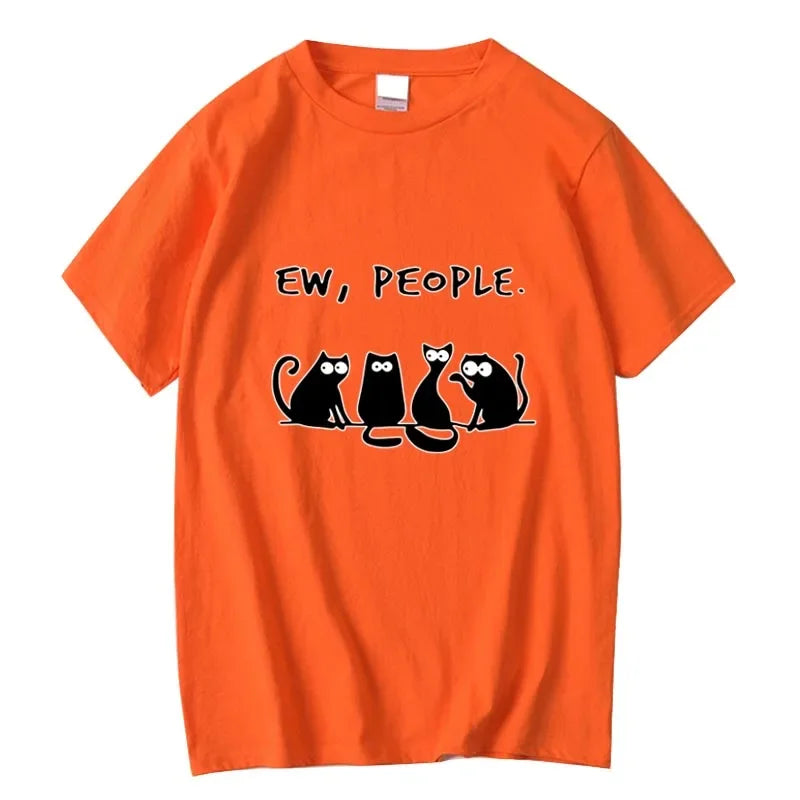 Funny Cats Ew People T-Shirt