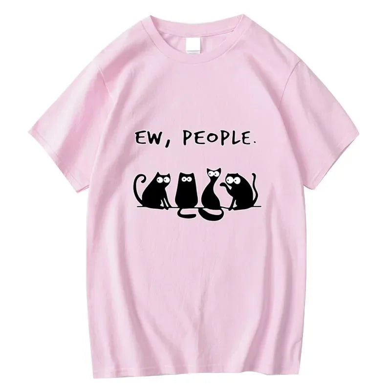 Funny Cats Ew People T-Shirt