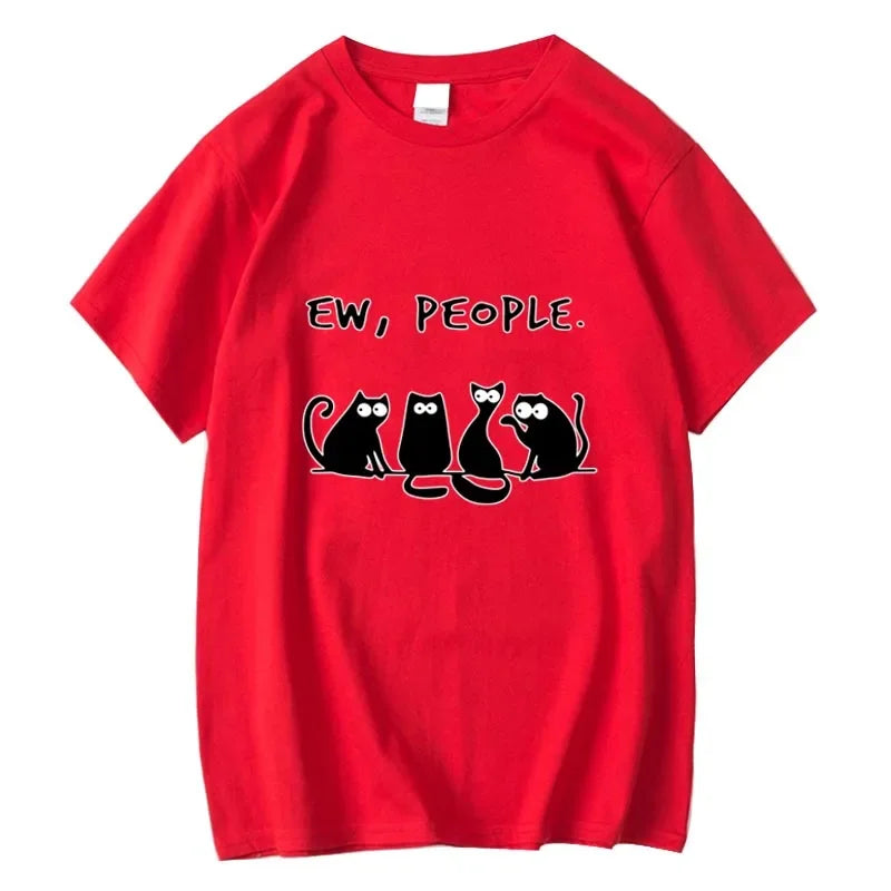 Funny Cats Ew People T-Shirt