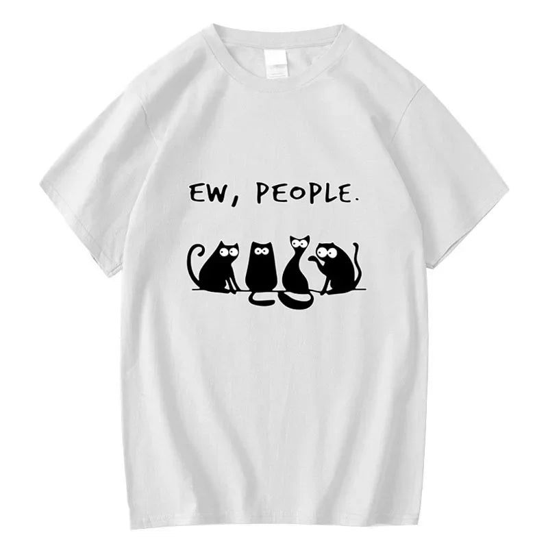 Funny Cats Ew People T-Shirt